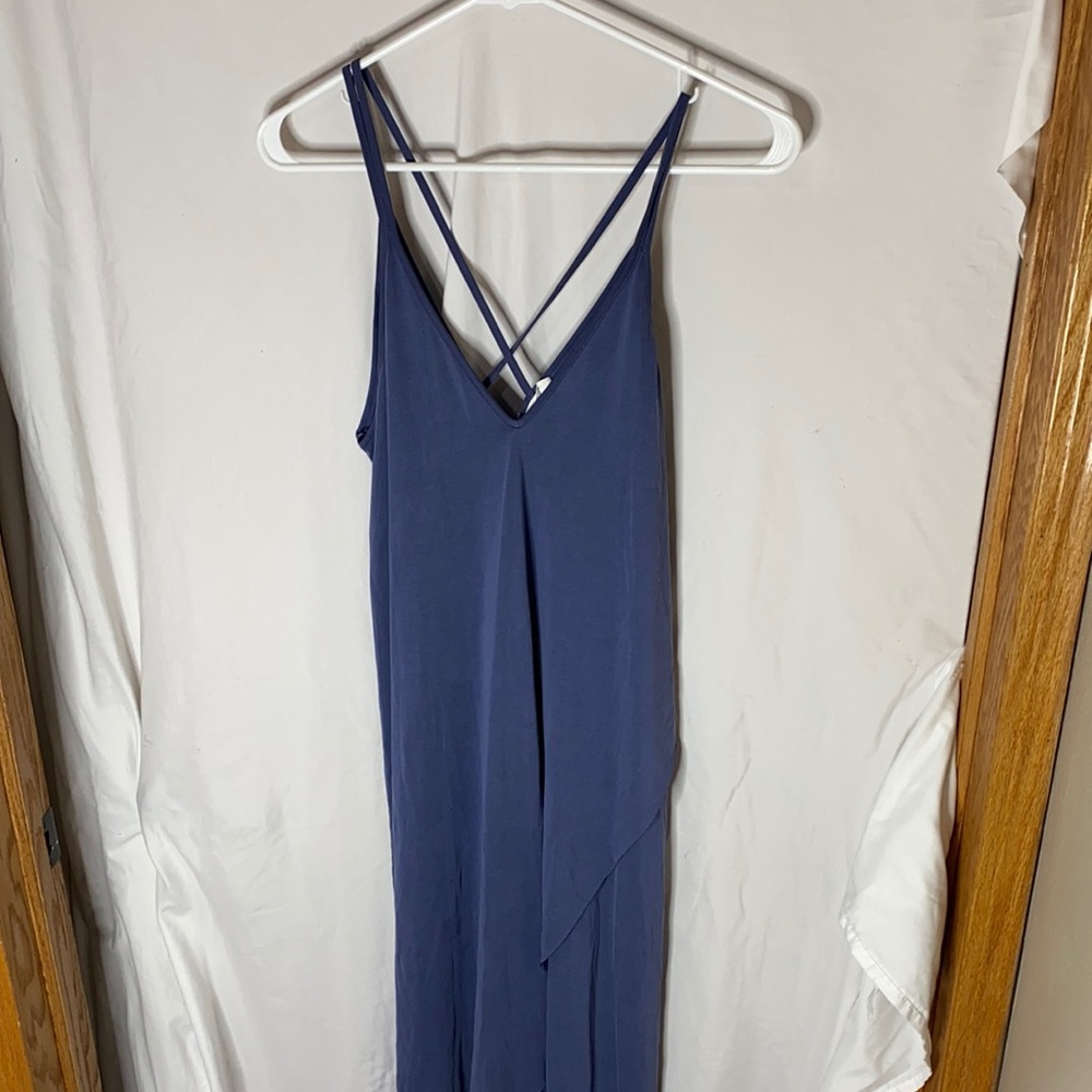 Lush blue wrap dress.